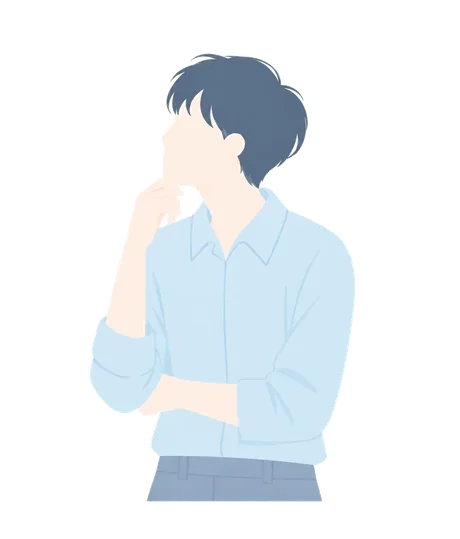 パートナーとの関係について考える男性
