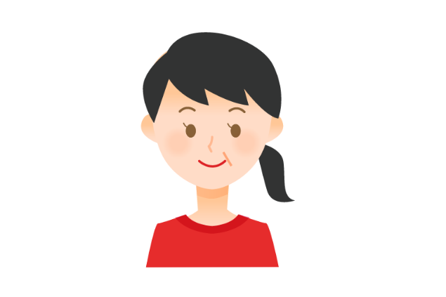 体験談を語る女性をイメージしたイラスト