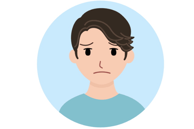 脅迫状を受け取って不安を抱える30代男性のイラスト。東京都の相談者を表すアイコン画像。