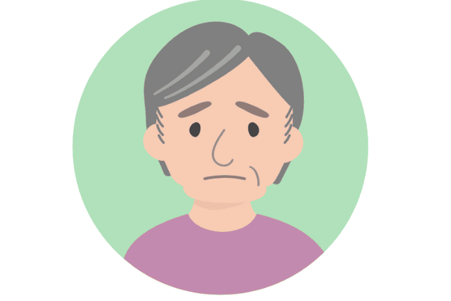 脅迫状の対応に悩む50代男性のイラスト。愛知県の相談者を表すアイコン画像。