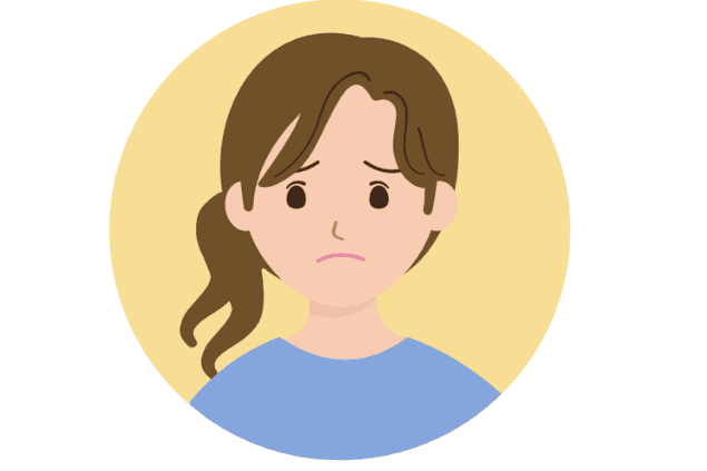 ストーカー被害に悩む30代女性のイラストアイコン。埼玉県在住の依頼者事例をイメージ。