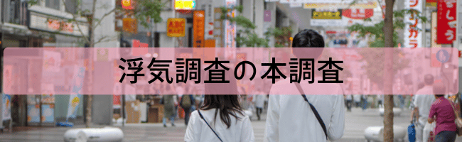 浮気調査の本調査