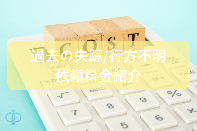 過去の失踪/行方不明依頼料金紹介