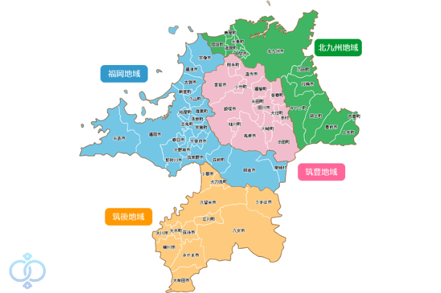 福岡県での出張対応エリアを紹介したイメージ画像