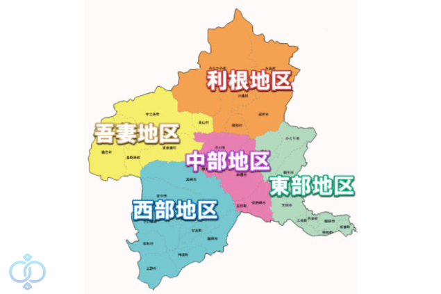 群馬県の出張対応エリアを紹介したイメージ画像