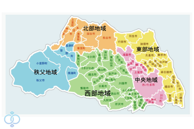 埼玉県内出張対応エリアを紹介したイメージ画像