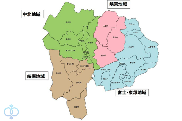 山梨県の出張対応エリアを紹介したイメージ画像