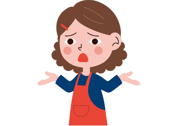困りごとを訴える主婦のイラストアイコン