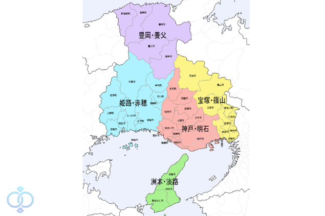 兵庫県の出張対応エリアを紹介したイメージ画像
