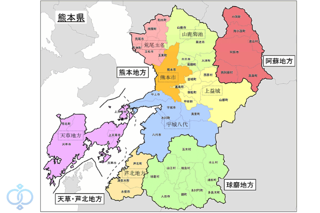 熊本県の出張対応エリアを紹介したイメージ画像