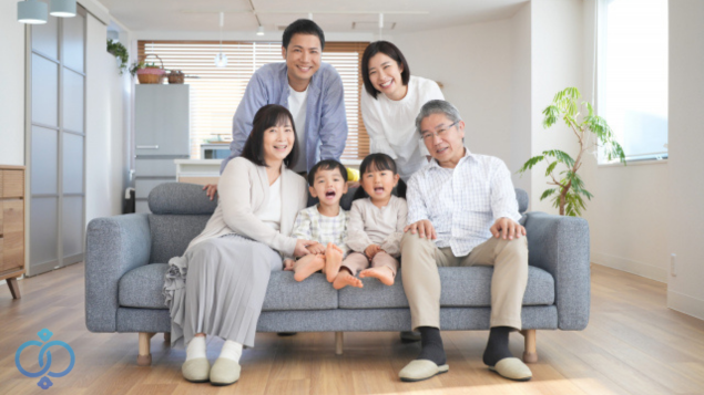 家族の集合写真