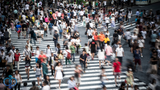 都内の人込み