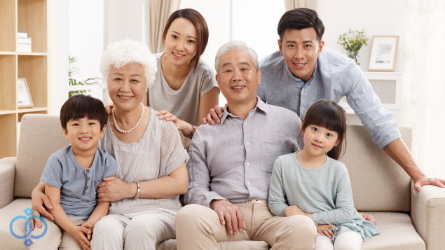 家族の集合写真