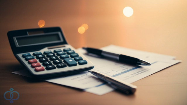 電卓とペンと書類