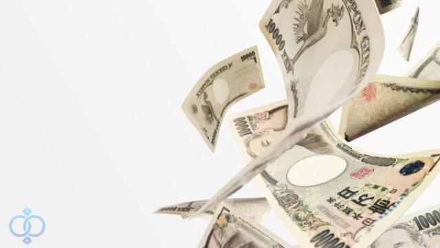 舞い散る1万円札