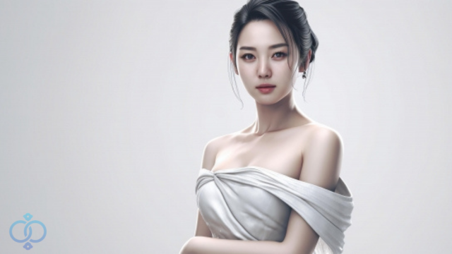 ドレスを着た華やかな女性