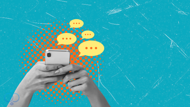 スマホでやり取り