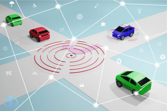 車に使われるGPSの種類として、車両の位置情報システムを表したイメージ